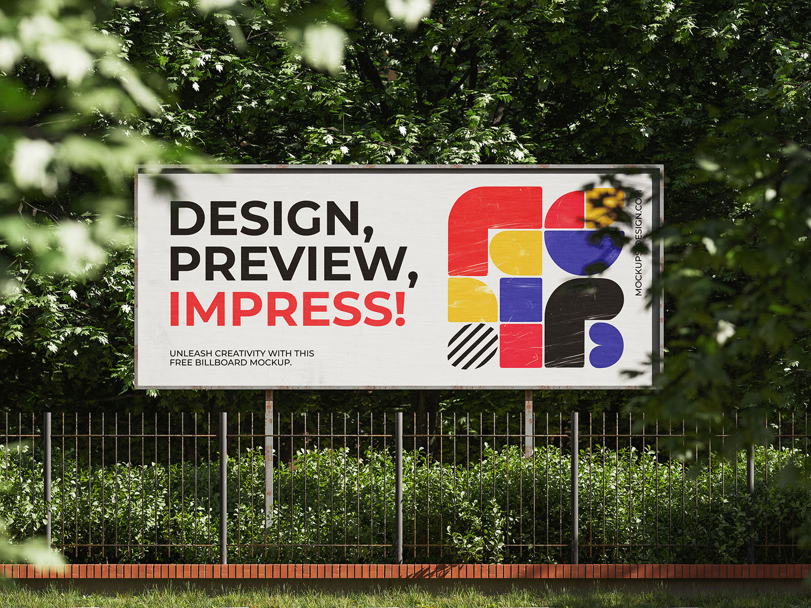 Free 3 Views of Outdoor Billboard Mockup PSD Template
