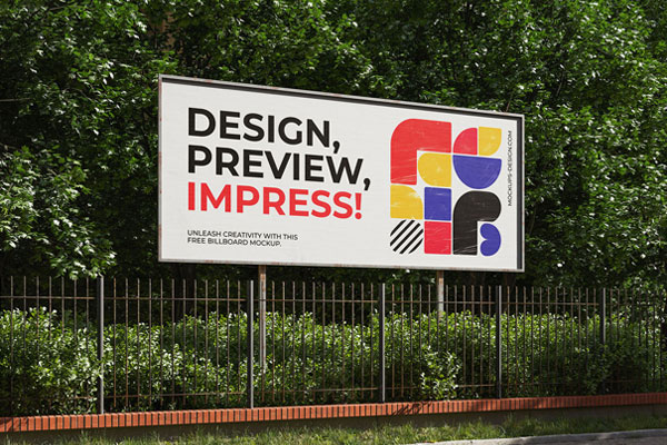 Free 3 Views of Outdoor Billboard Mockup PSD Template