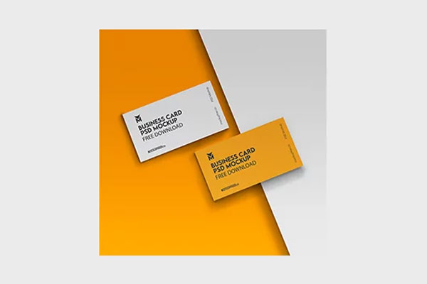 Free Business Card Mockup in 3 Shots PSD Template