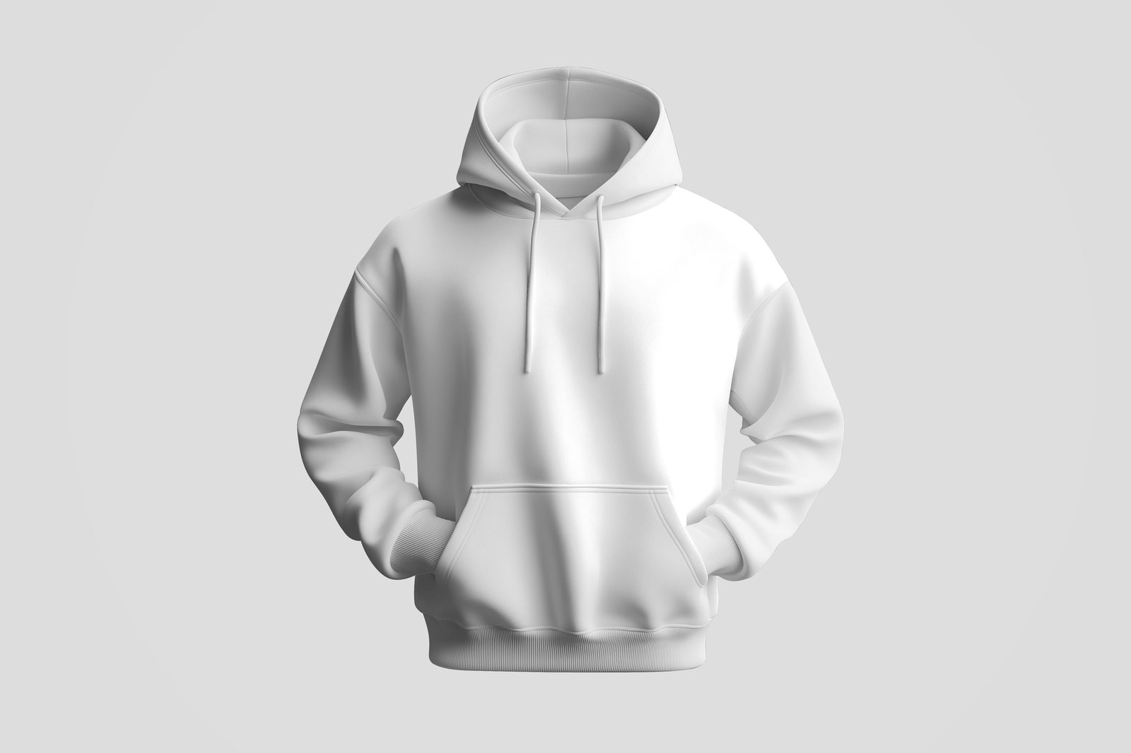 Free Front Sight of Simple Hoodie Mockup PSD Template