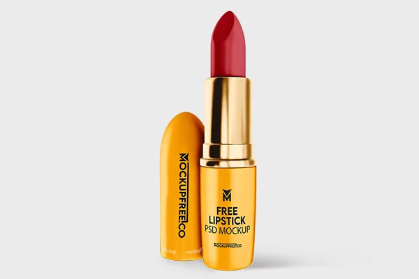 Free Lipstick Mockup in 3 Sights PSD Template