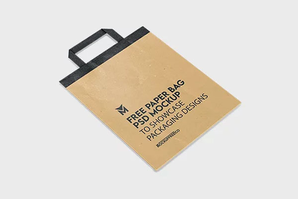 Free Paper Bag Mockup in 3 Sights PSD Template