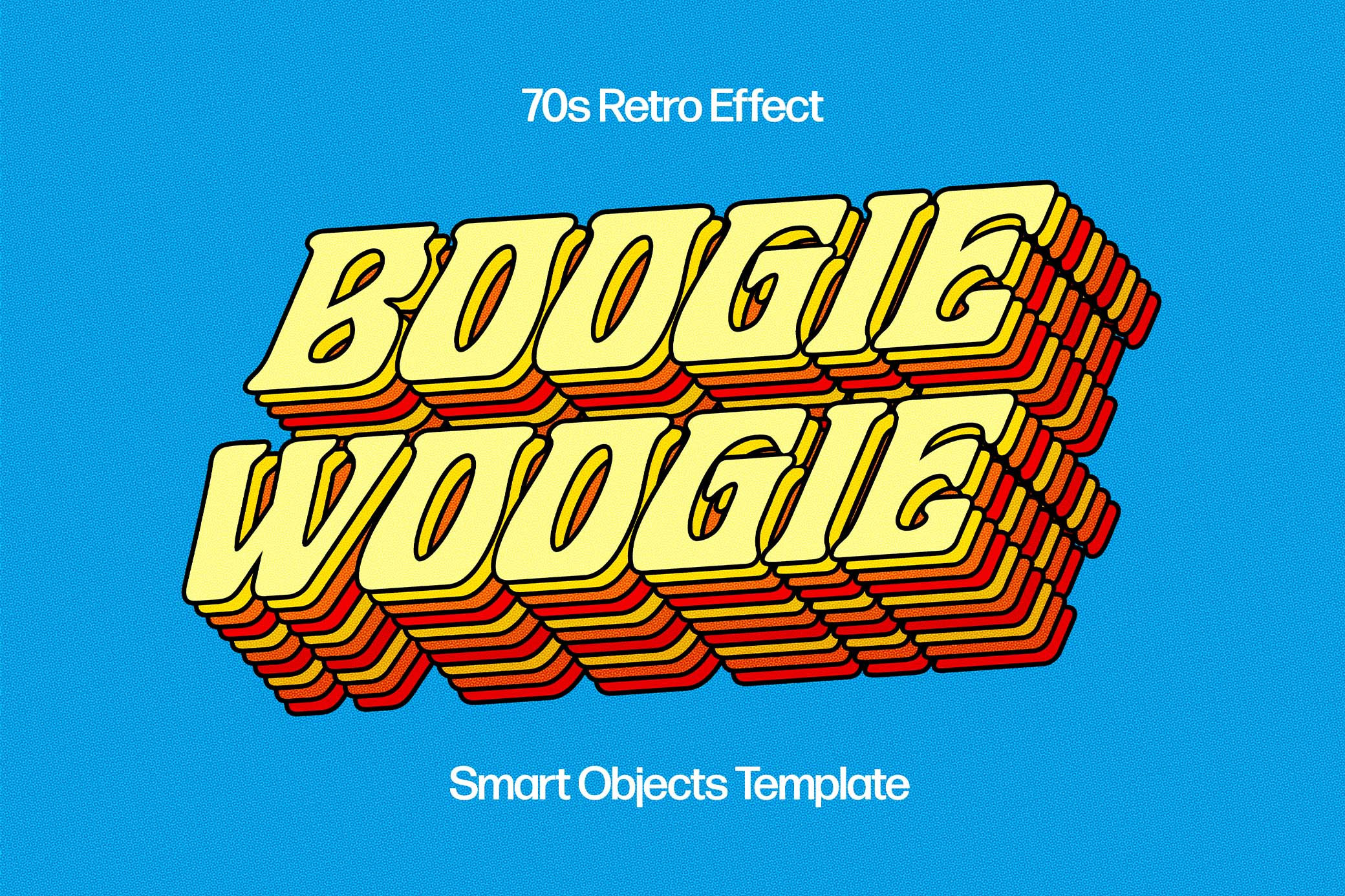 Free Playful Retro Text Effect / Logo Mockup PSD Template