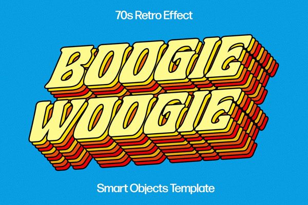 Free Playful Retro Text Effect / Logo Mockup PSD Template