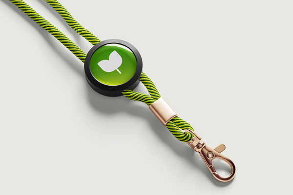 Free String Lanyard Mockup in 4 Showcases PSD Template