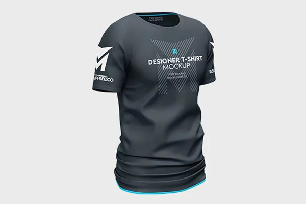 Free 3 Sights of Mens T Shirt Mockup PSD Template