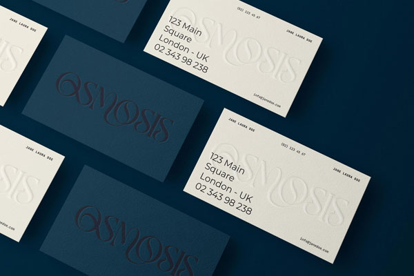 Free Osmosis Business Card Mockup PSD Template