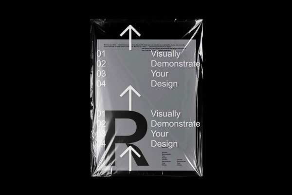 Free Plastic Wrapped Hardcover Book Mockup PSD Template