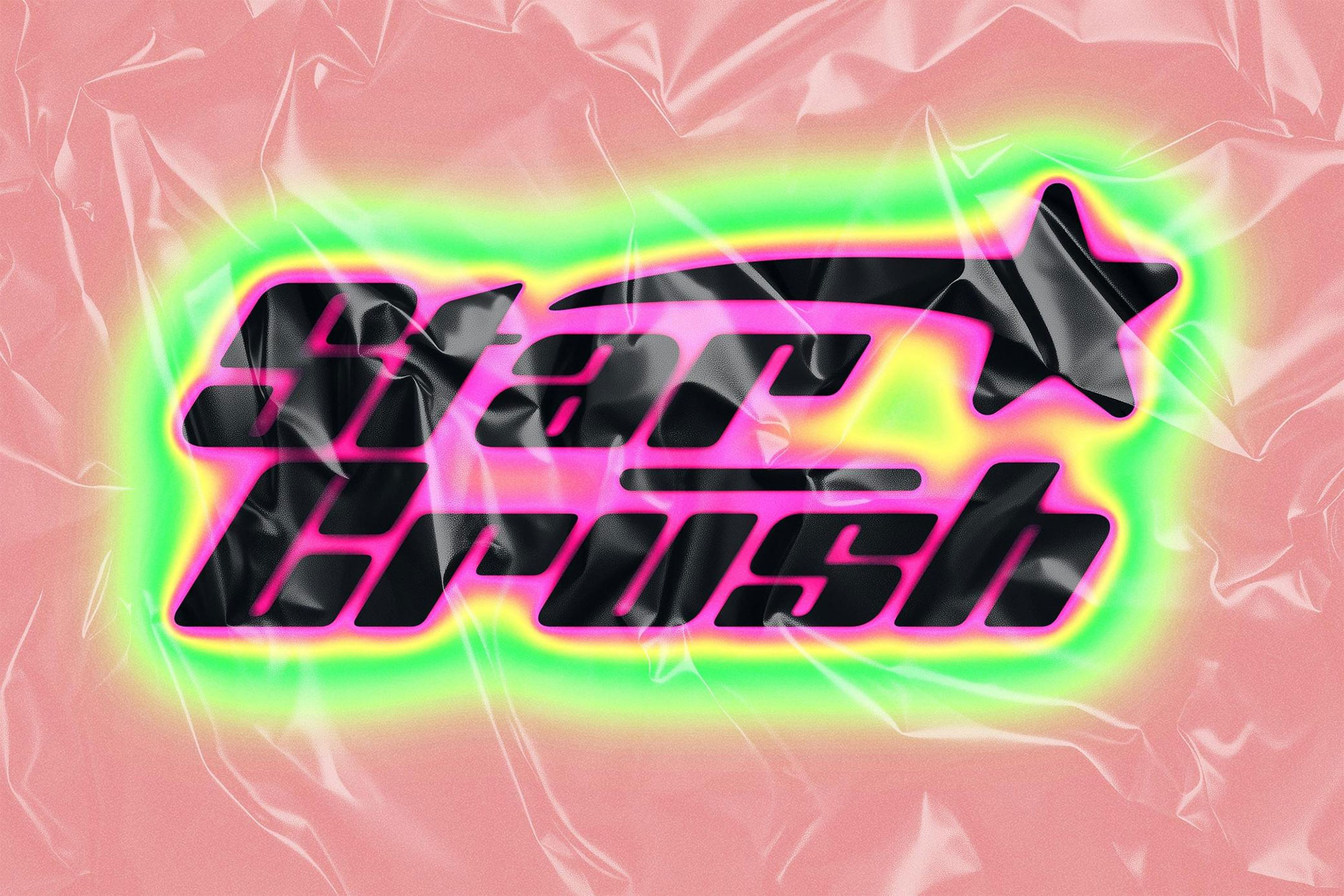 Free Trippy Blur Text Effect PSD Template