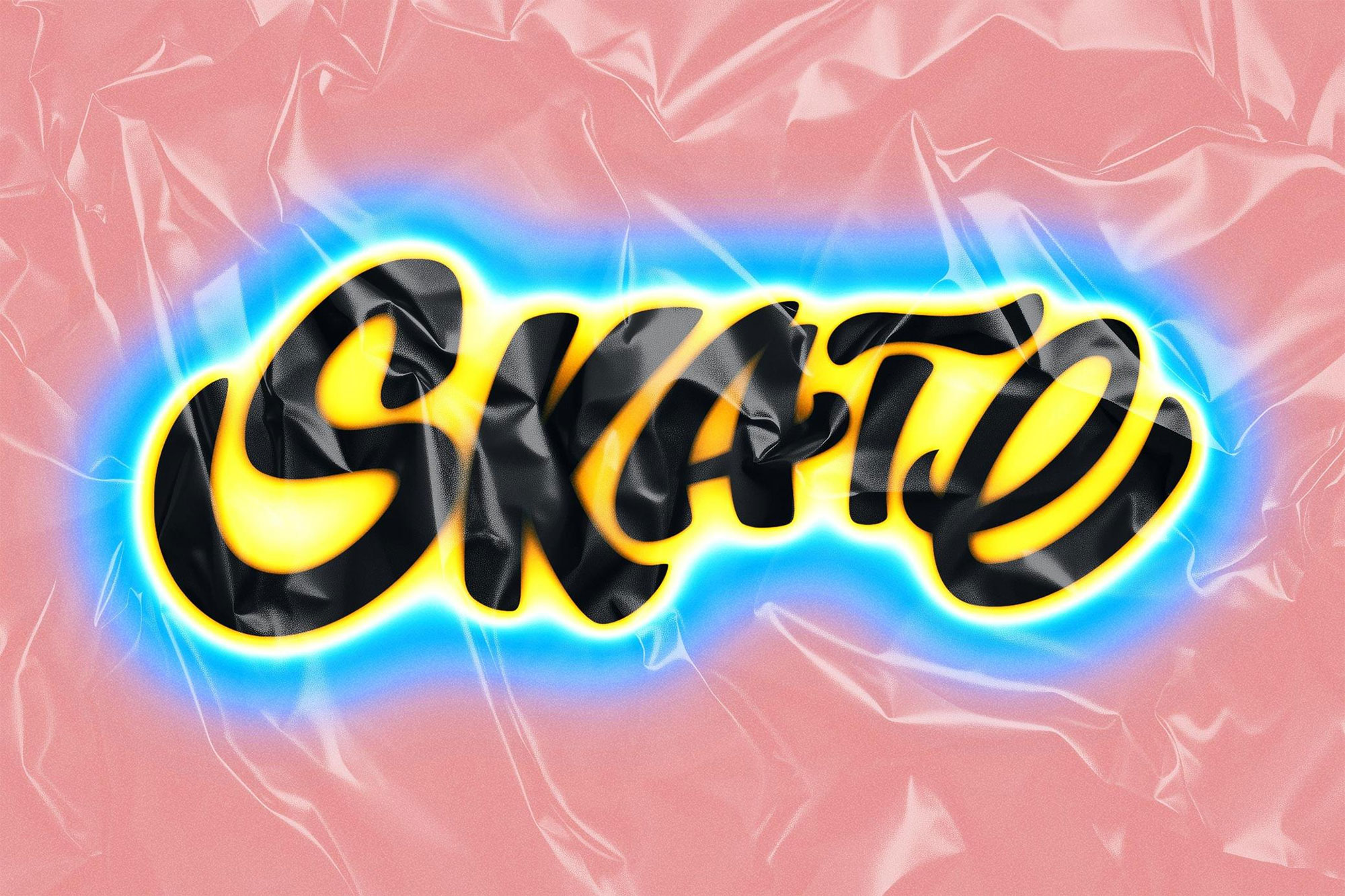 Free Trippy Blur Text Effect PSD Template