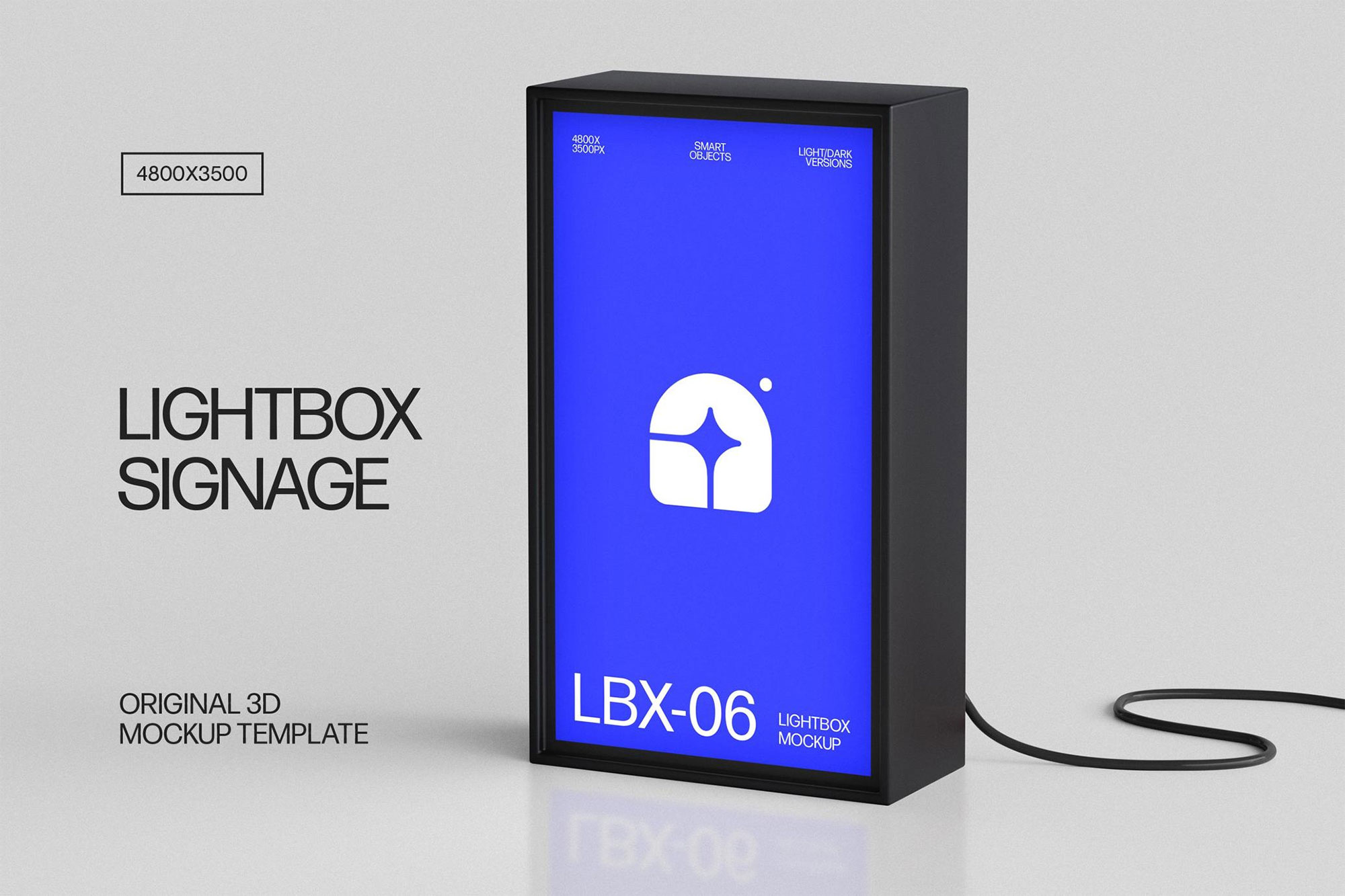 Free Vertical Lightbox Signage Mockup PSD Template