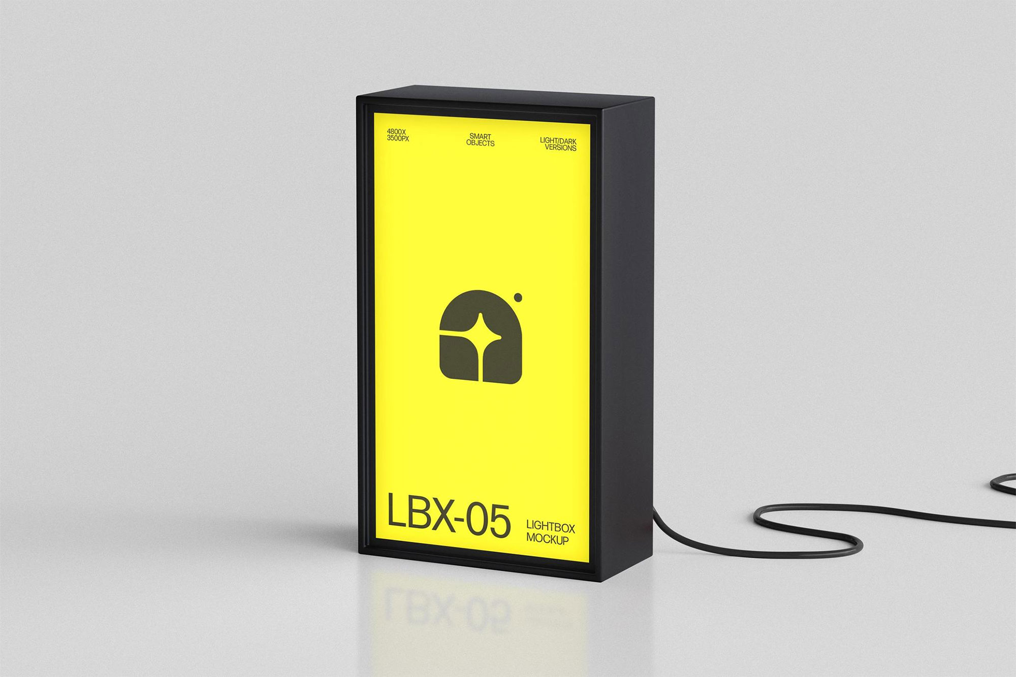 Free Vertical Lightbox Signage Mockup PSD Template