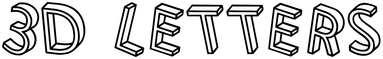 3D Letters Font