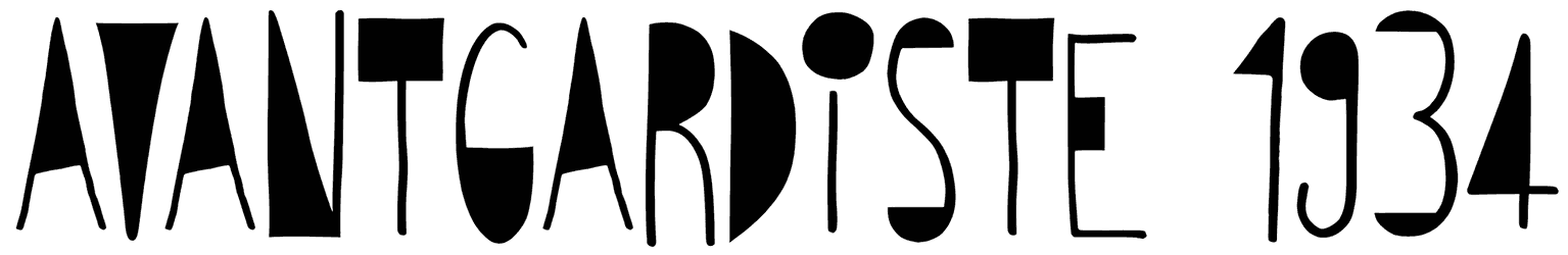 Avantgardiste 1934 Font