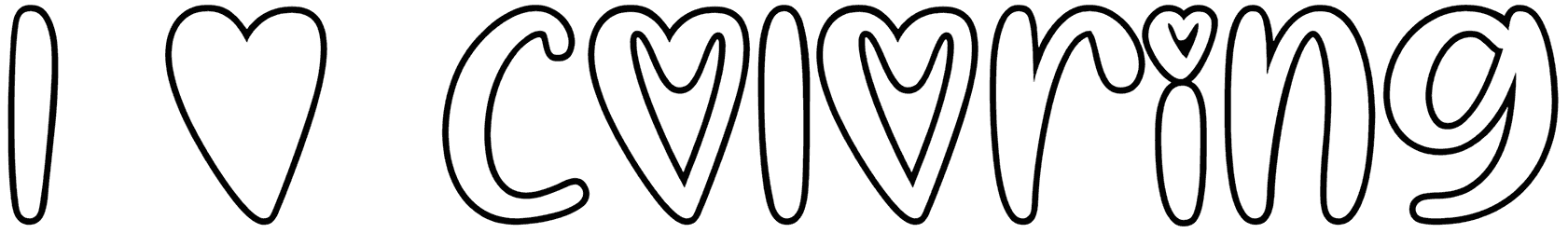 I Heart Coloring Font