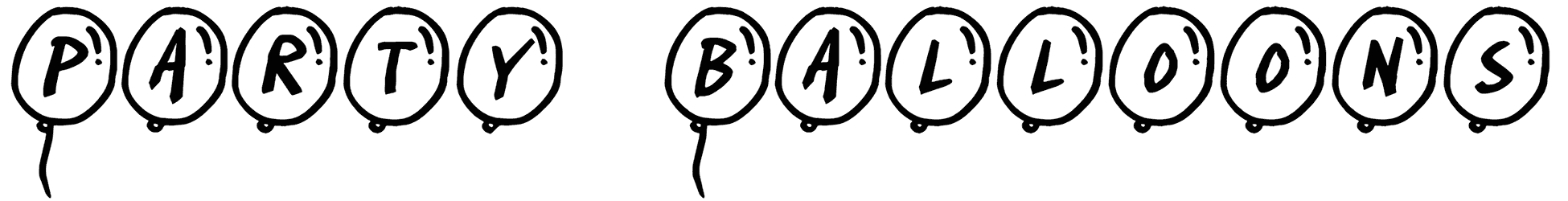 Party Balloons Font
