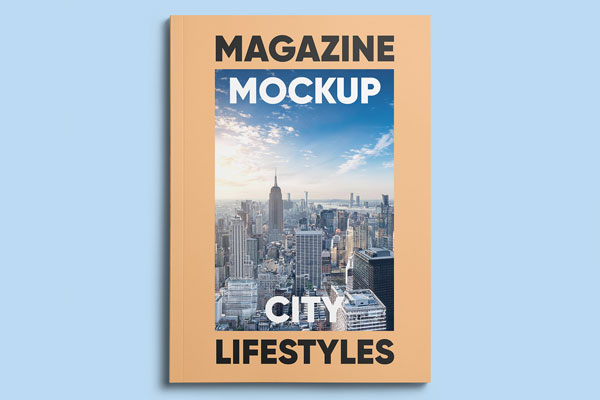 Free A4 Magazine Cover Mockup PSD Template