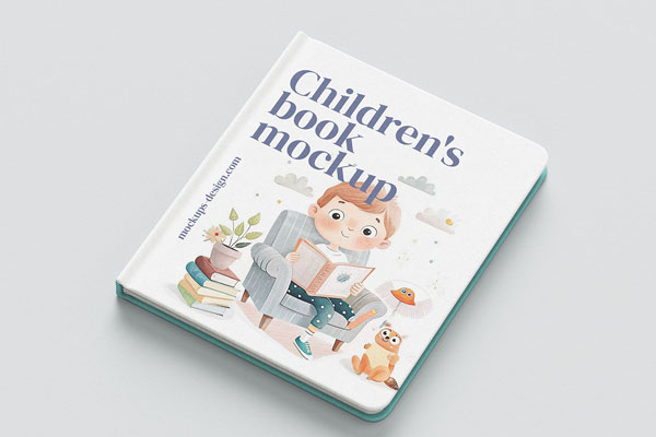 Free Childrens Book Mockup PSD Template