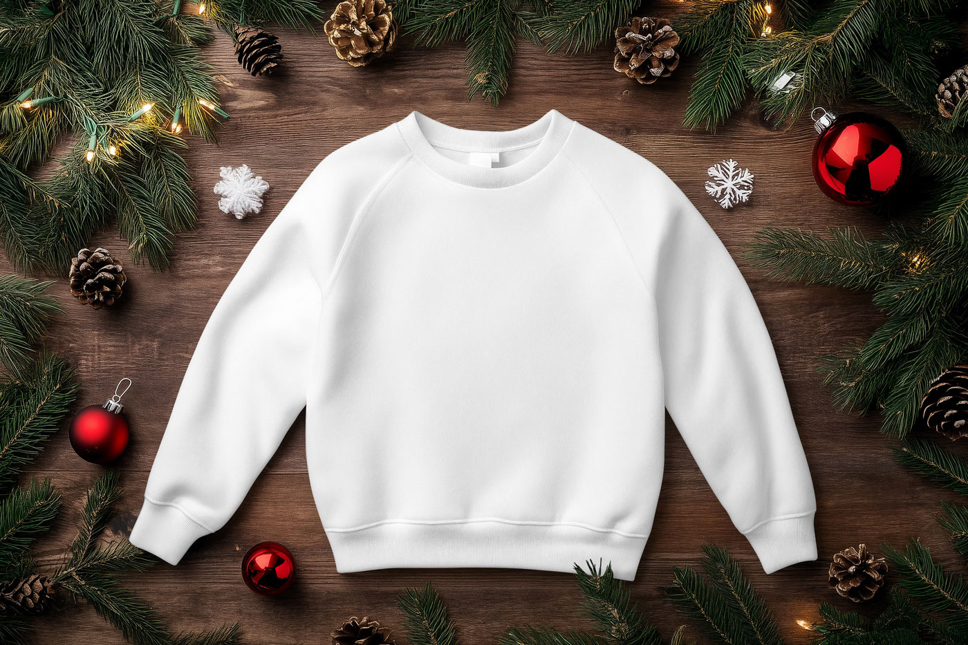 Free Christmas Sweatshirt Mockup PSD Template
