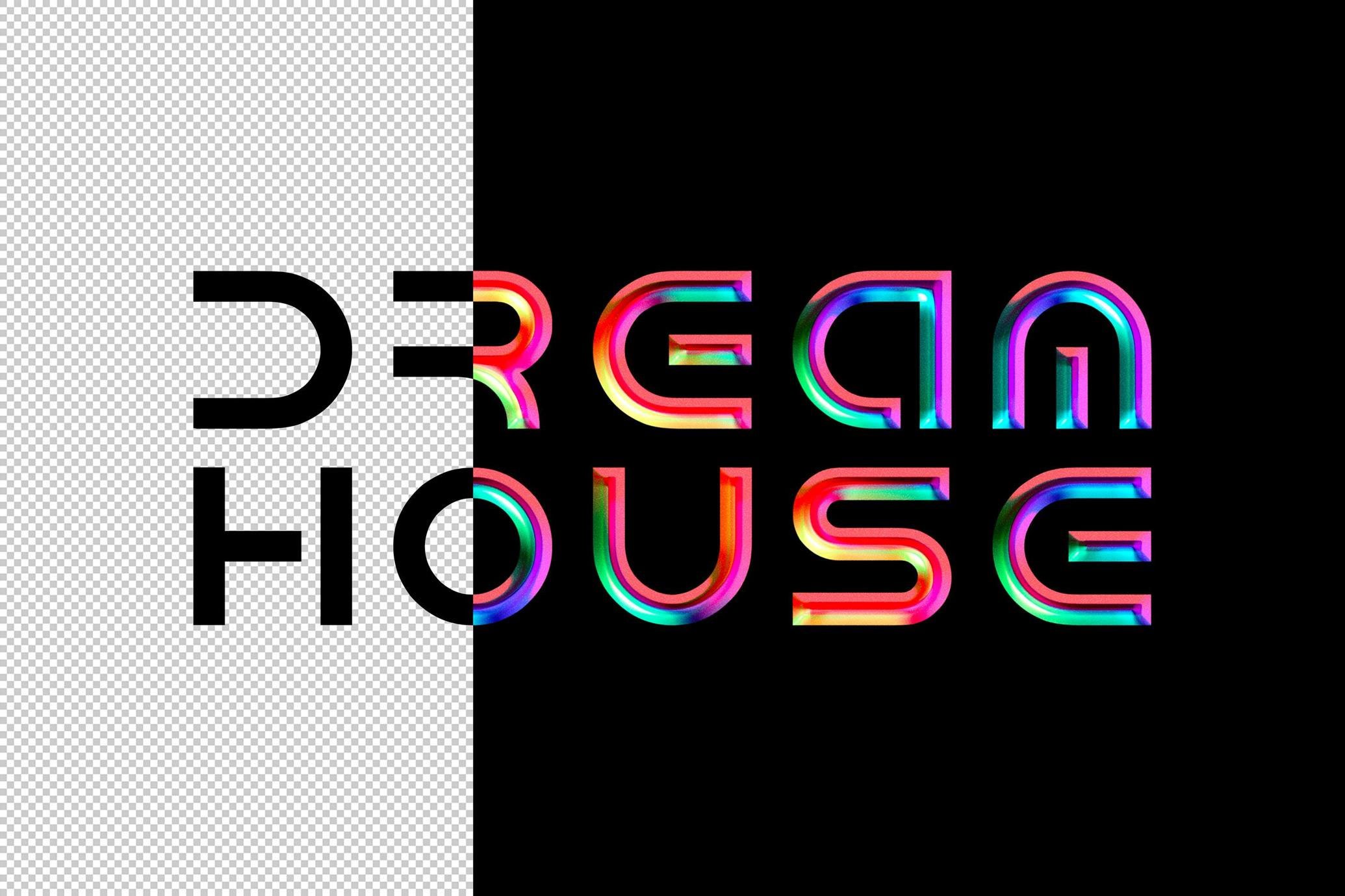 Free Colorful Chrome Text Effect PSD Template