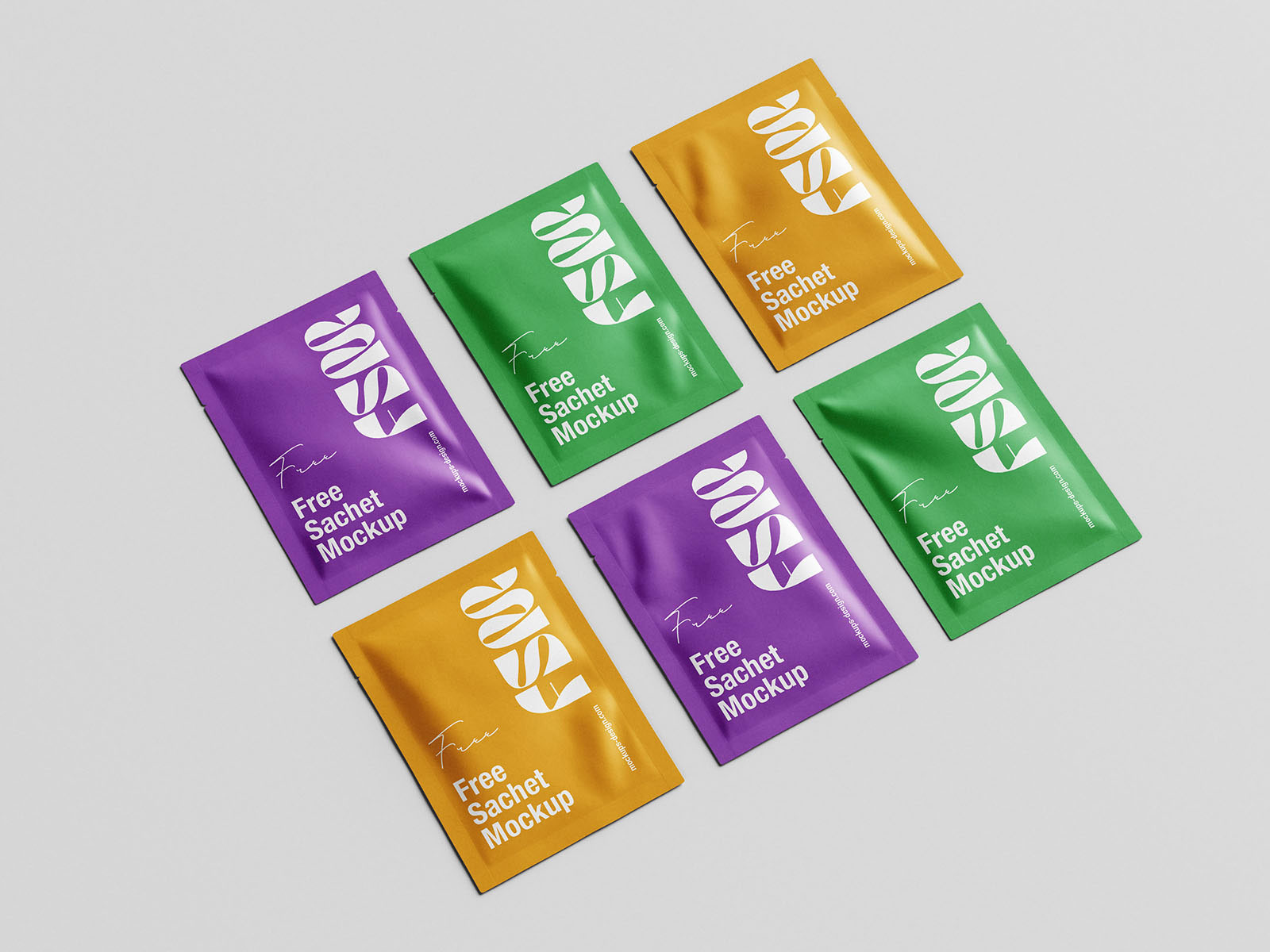 Free Cosmetic Sachet Mockup PSD Template