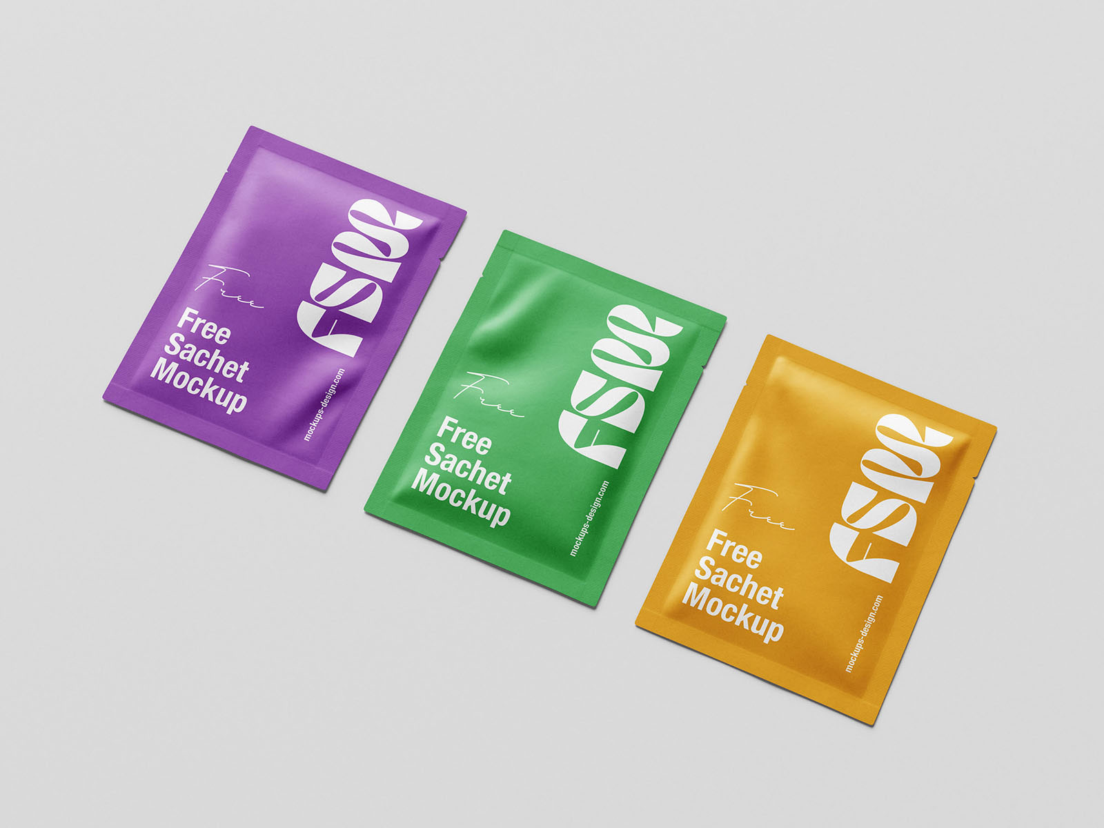 Free Cosmetic Sachet Mockup PSD Template