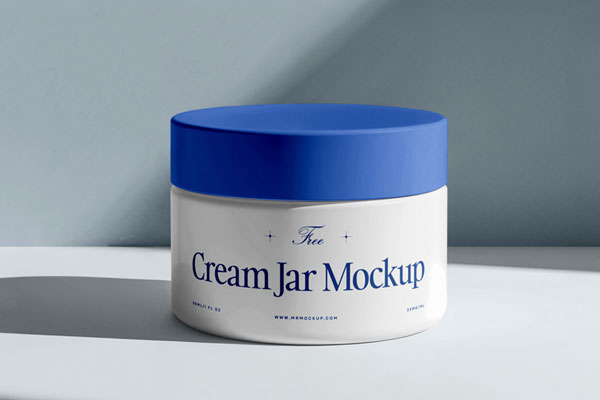 Free Cream Jar Mockup PSD Template