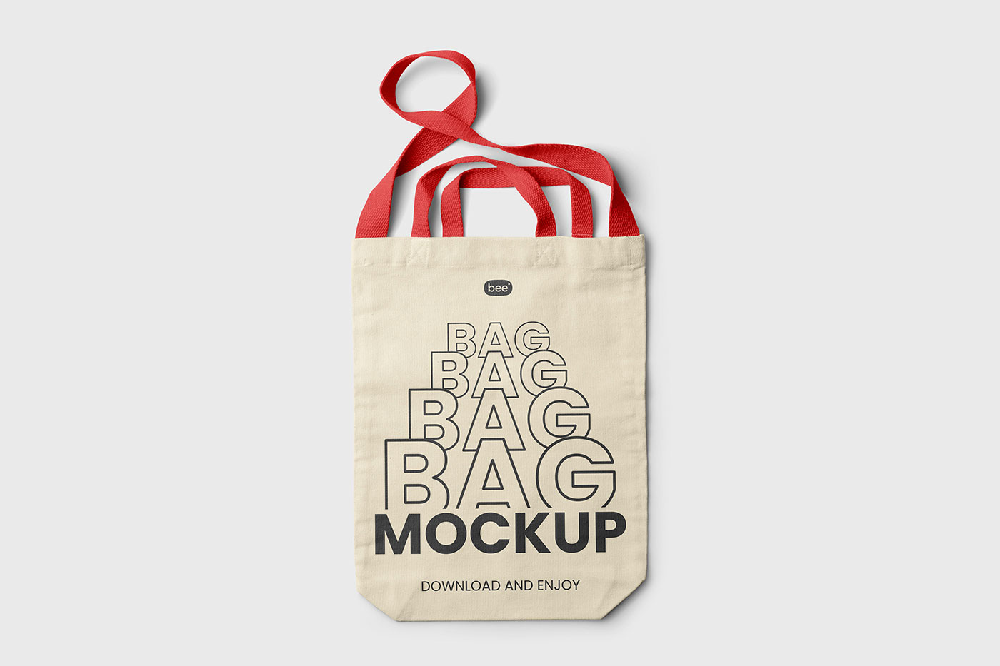 Free Double Handle Tote Bag Mockup PSD Template