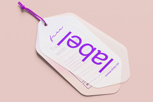 Free Elegant Label Tag Mockup PSD Template