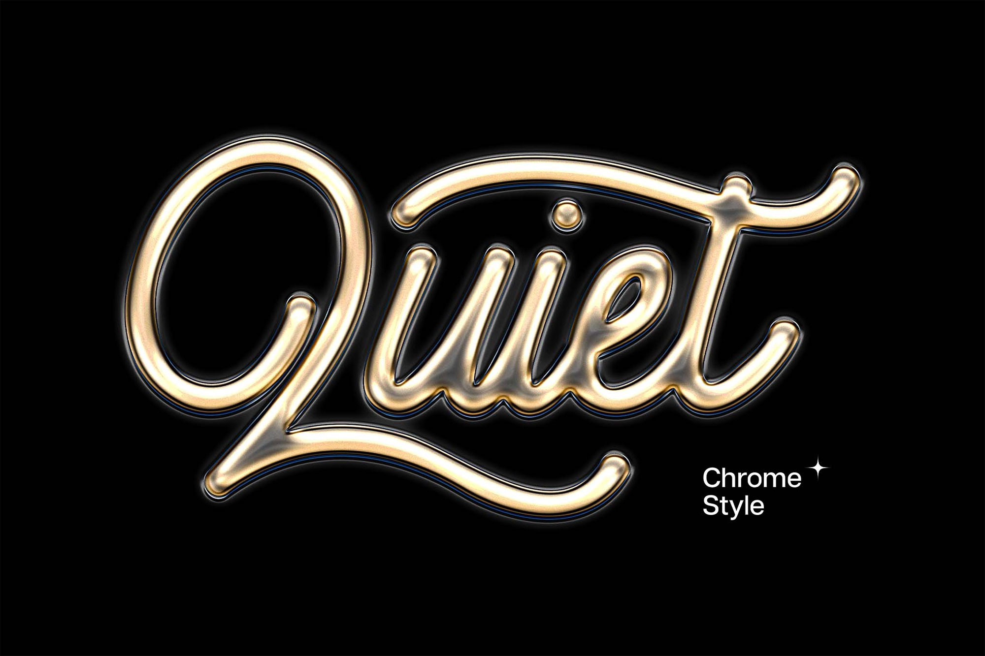 Free Golden Chrome Logo Mockup PSD Template