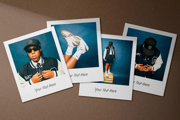 Free Polaroid Mockup Scene PSD Template
