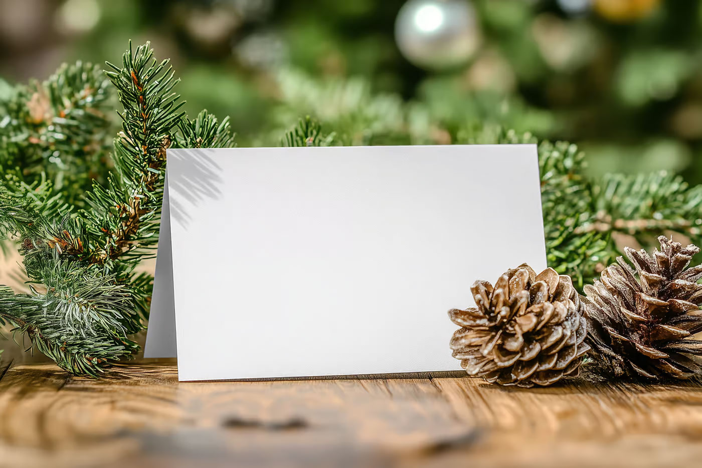 Free Six Christmas Card Mockups PSD Template
