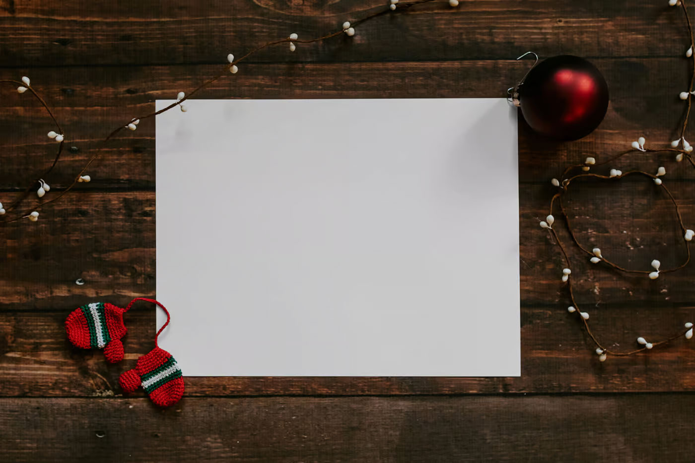 Free Six Christmas Card Mockups PSD Template