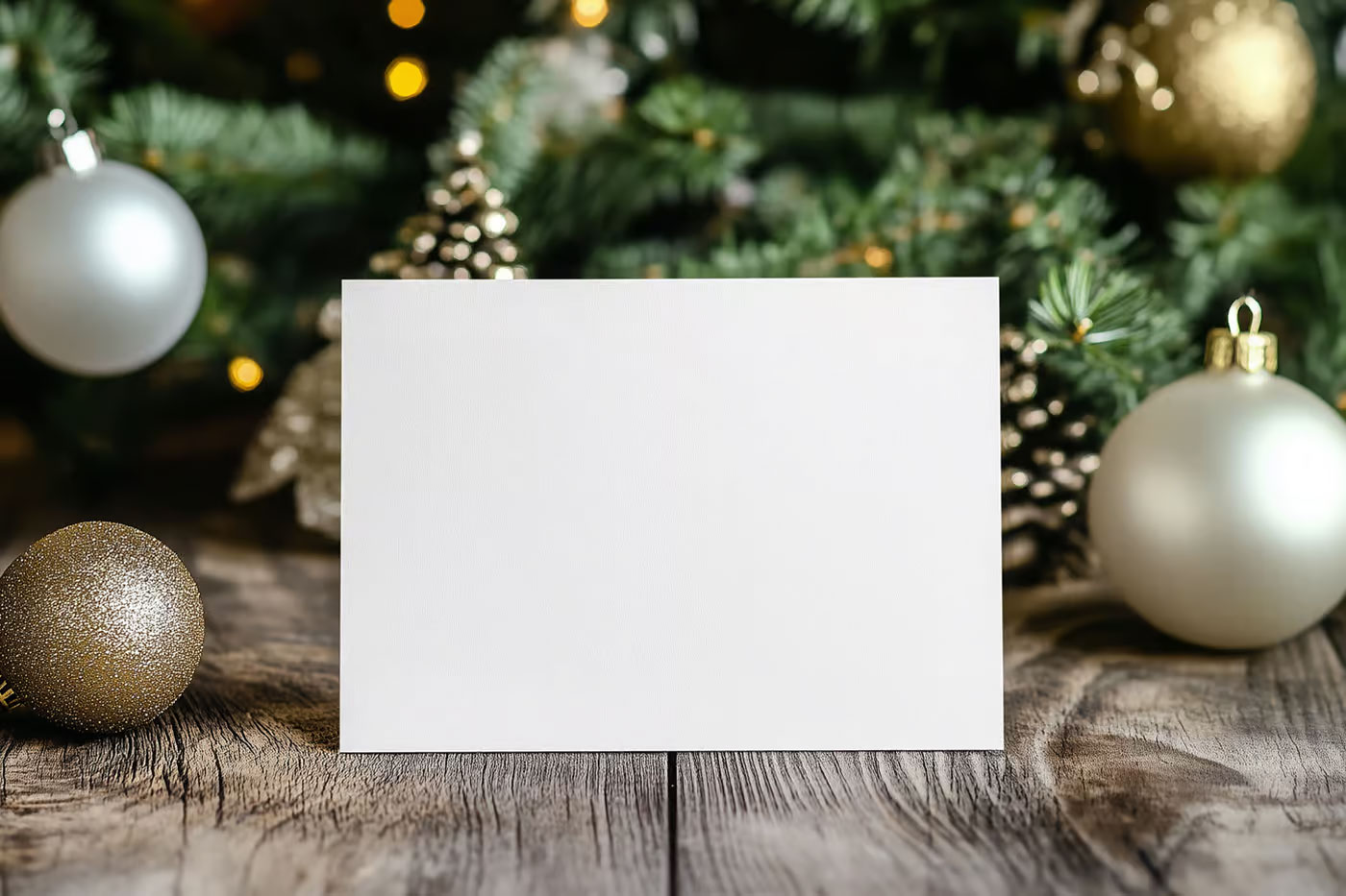Free Six Christmas Card Mockups PSD Template