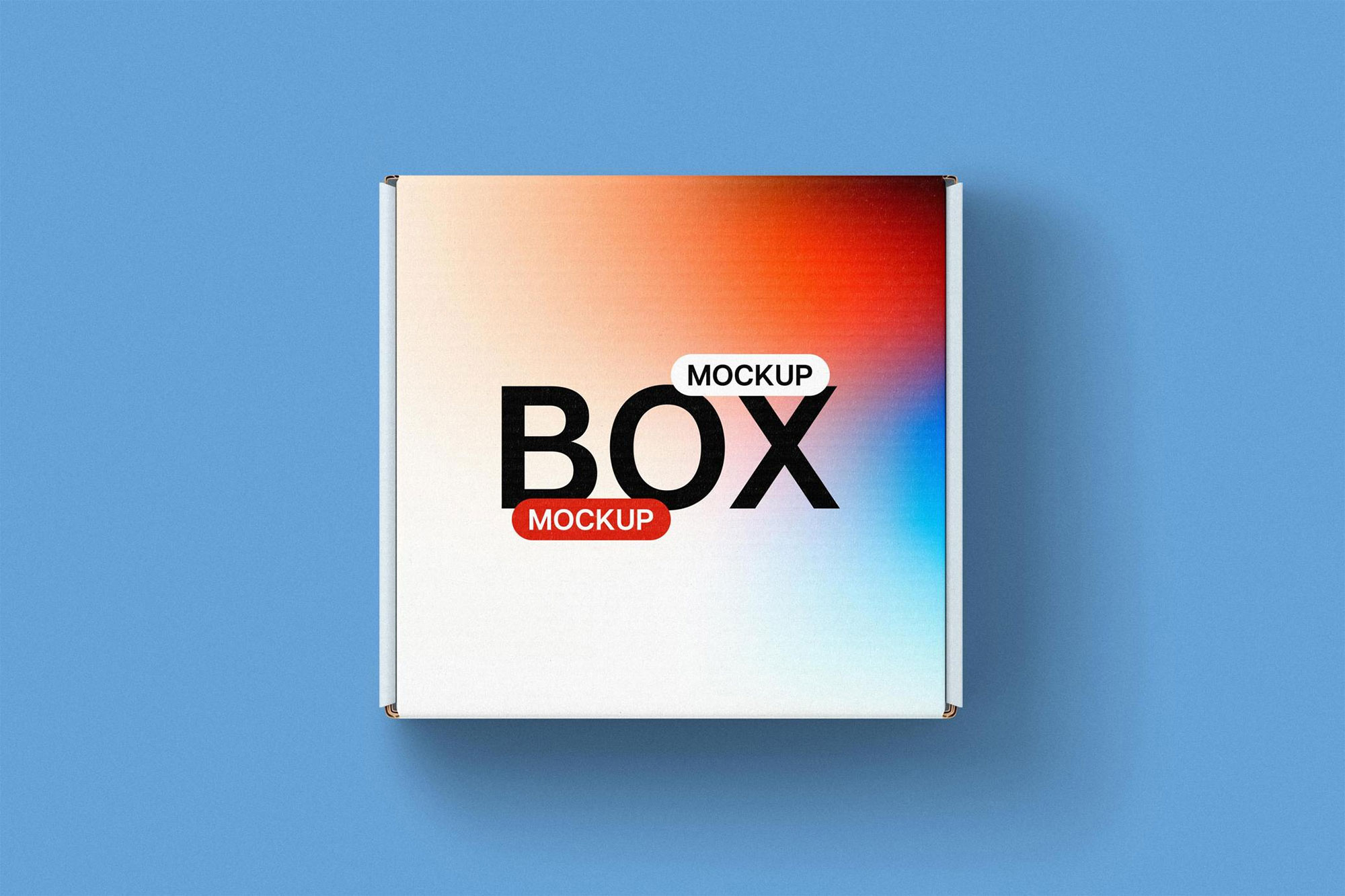 Free Square Package Box Mockup PSD Template