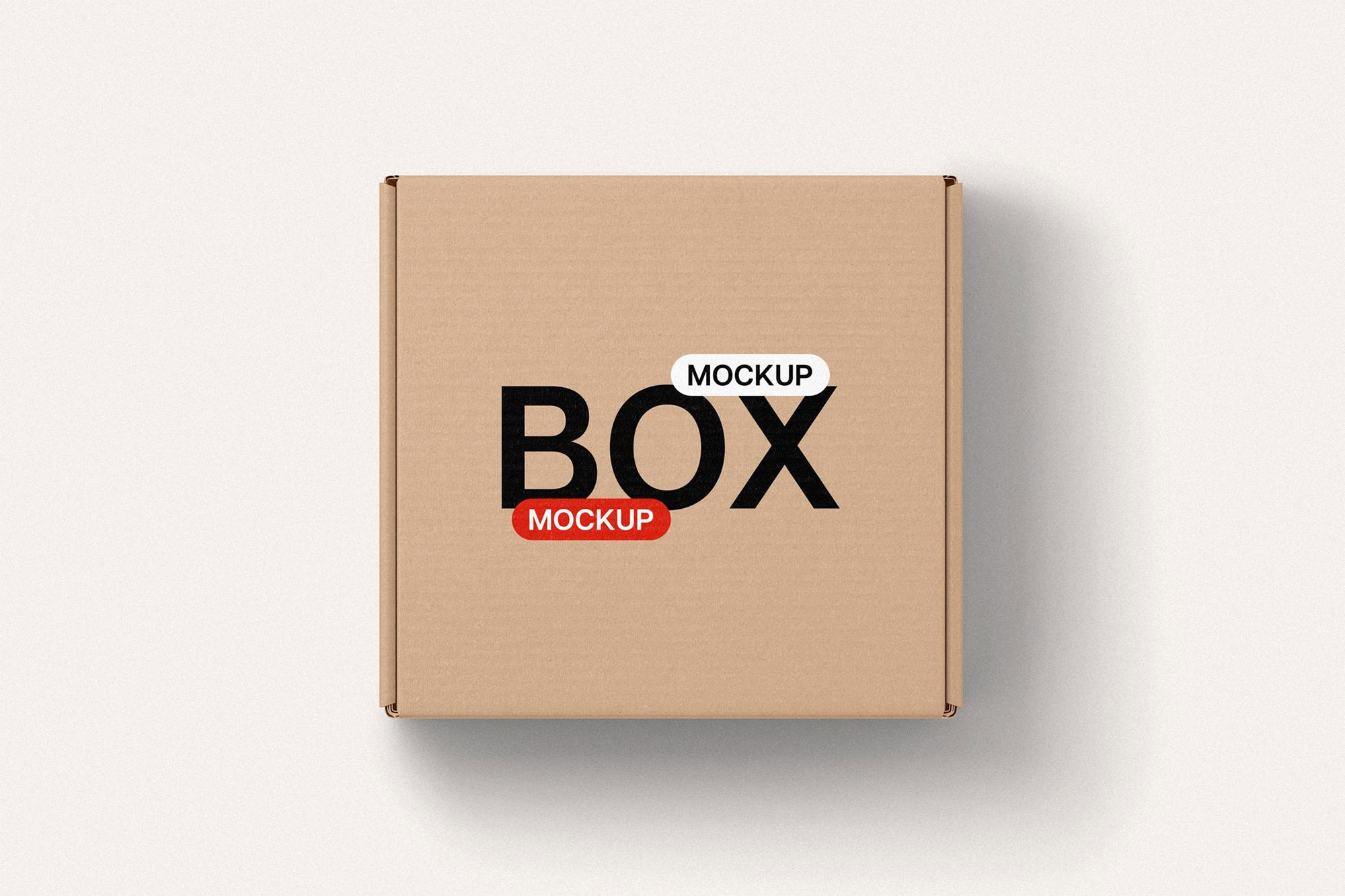 Free Square Package Box Mockup PSD Template