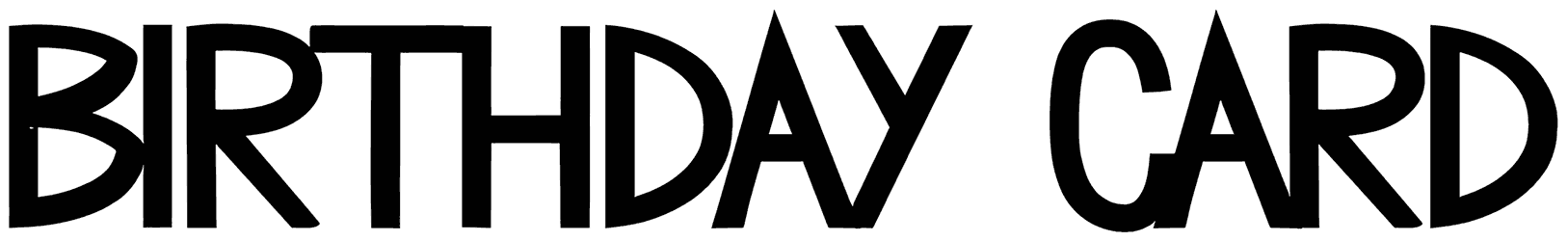 Birthday Card Font