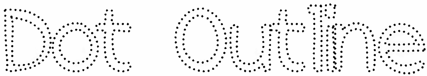 Dot Outline Font