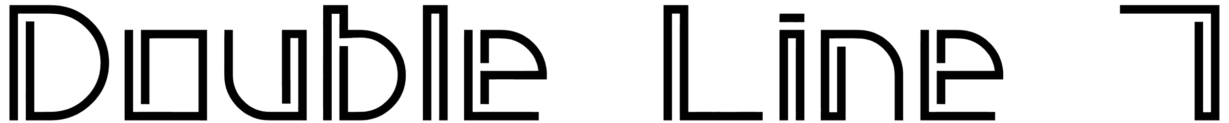 Double Line 7 Font