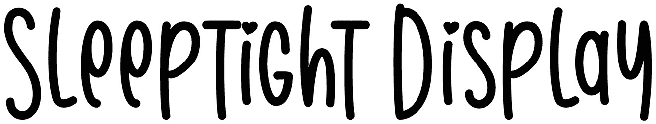 Sleeptight Display Font