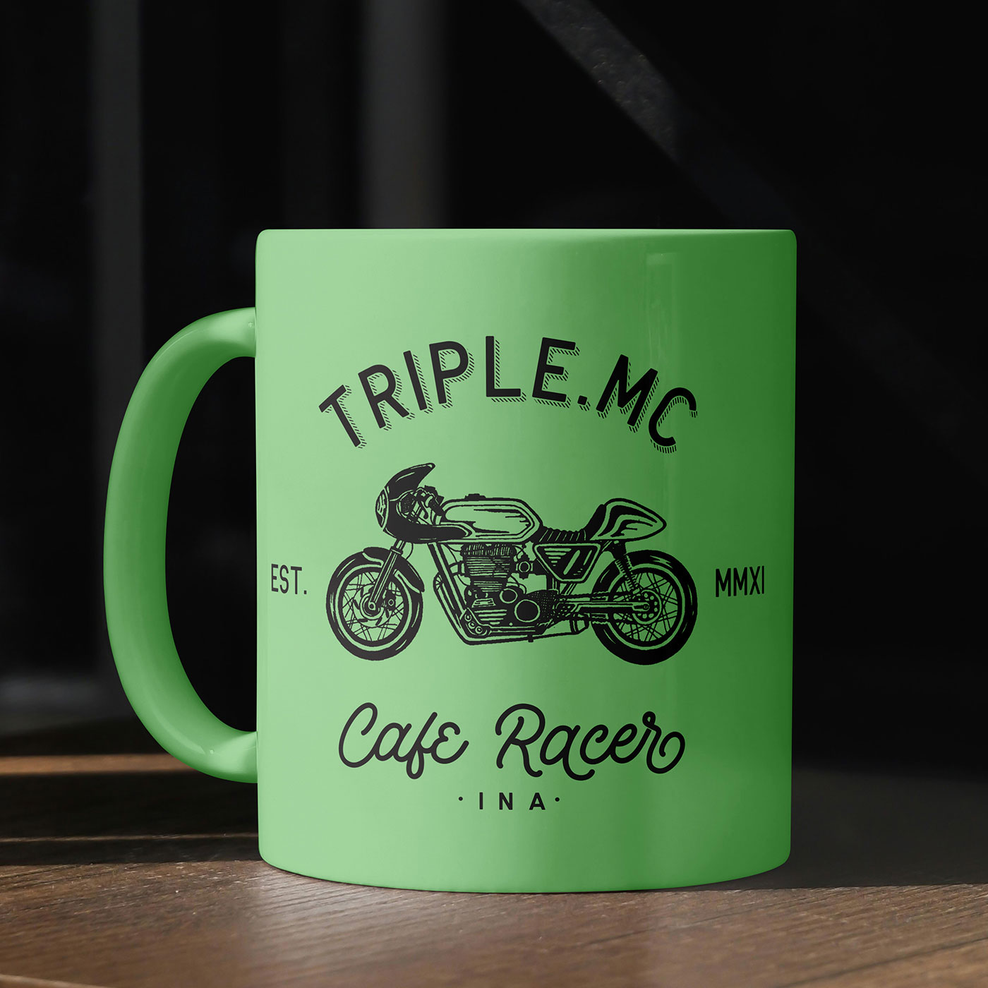 Free Ceramic Mug on Desk Mockup PSD Template