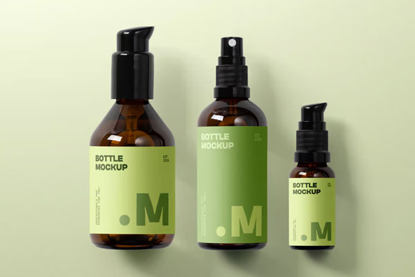 Free Cosmetics Packaging Bottle Mockup PSD Template