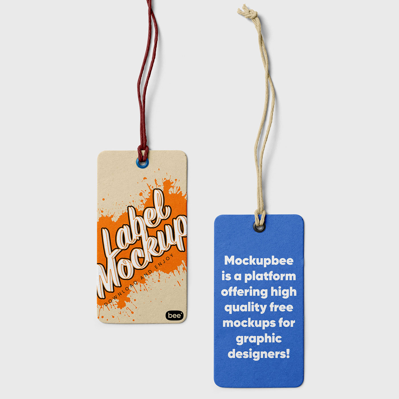 Free Double Label Mockup PSD Template
