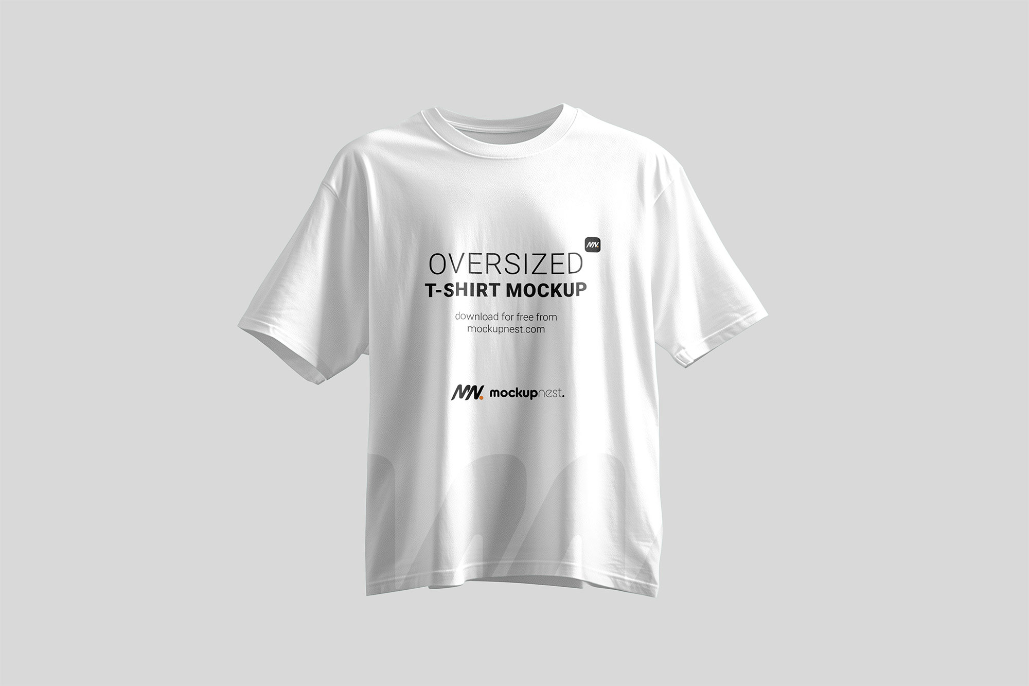 Free Floating Oversized T-shirt Mockup PSD Template