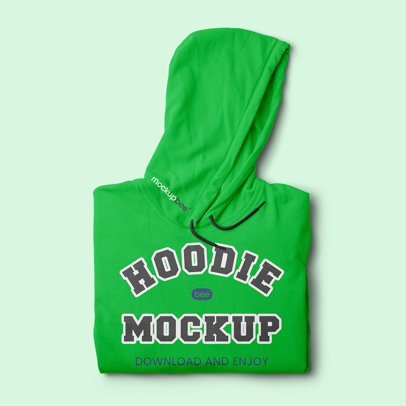 Free Folded Hoodie Mockup PSD Template