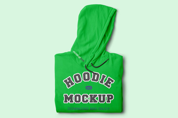Free Folded Hoodie Mockup PSD Template