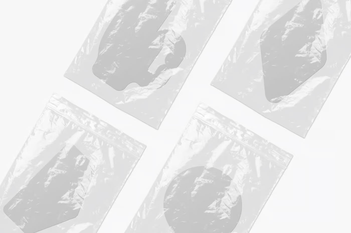 Free Four Foils With Sticker Mockup PSD Template