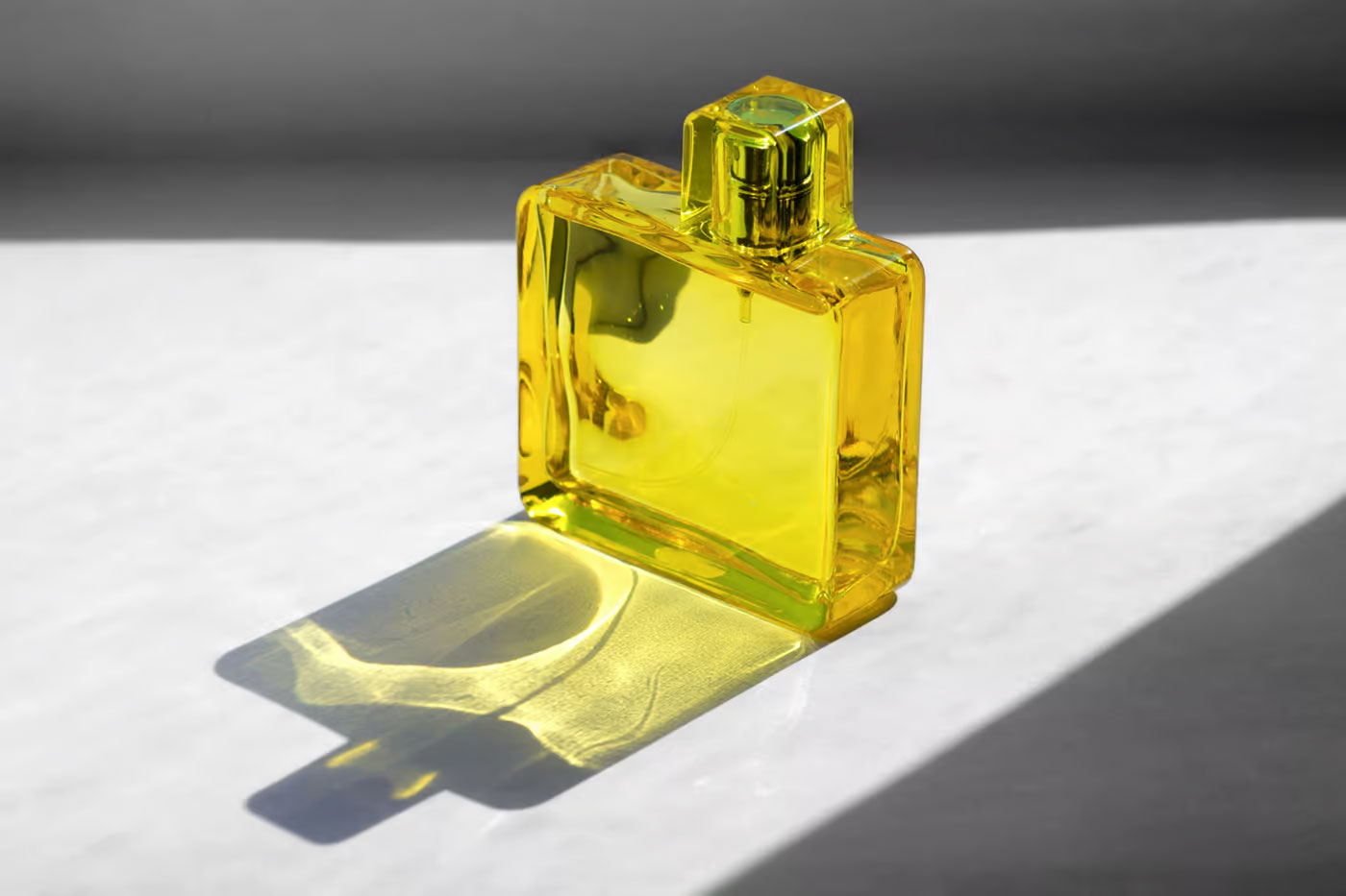 Free Glass Perfume Bottle Mockup PSD Template