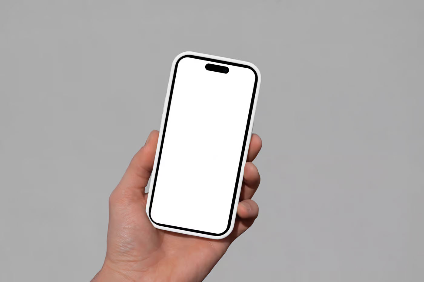 Free Hand Holding iPhone Pro Mockup PSD Template