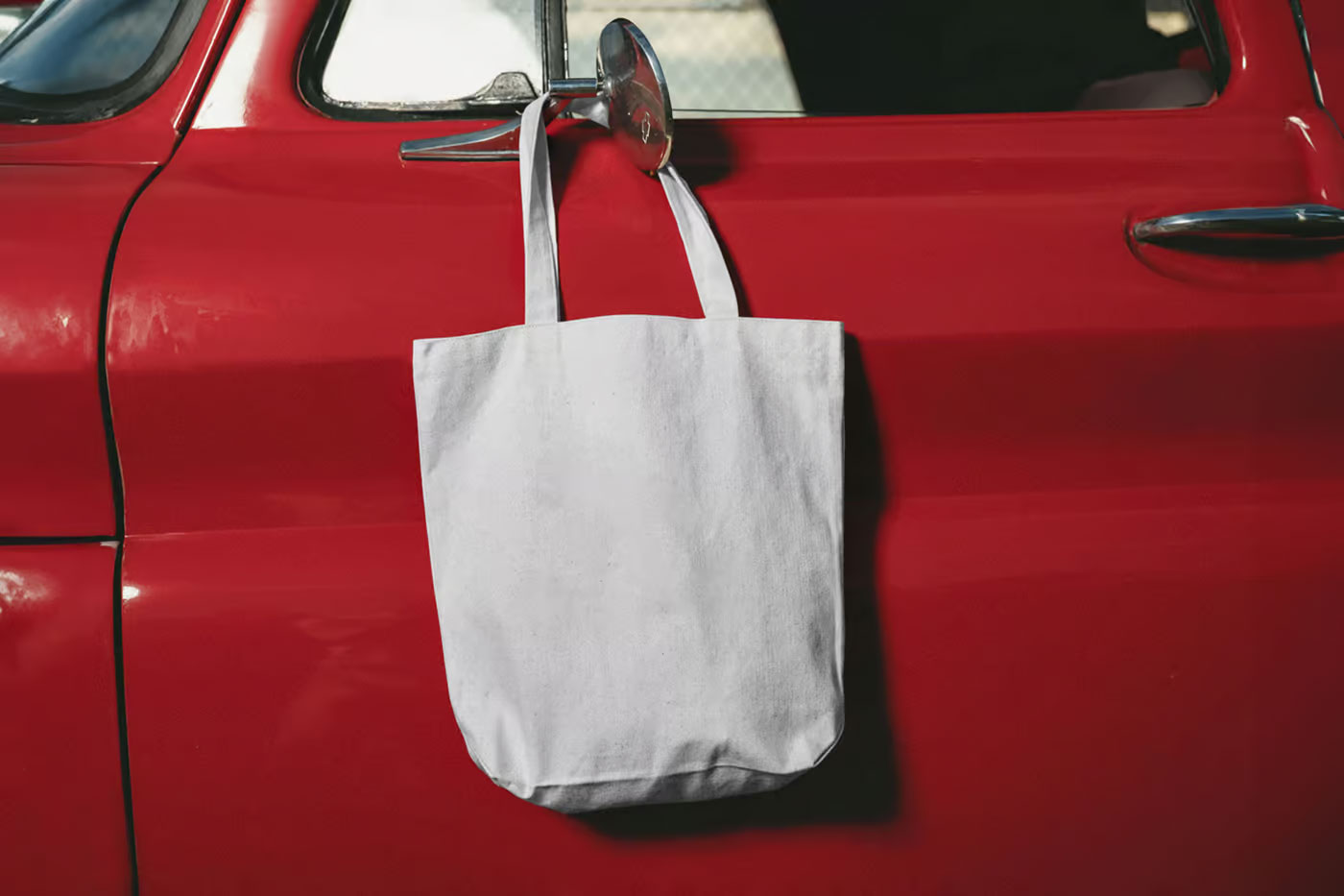 Free Hanging Canvas Bag Mockup PSD Template